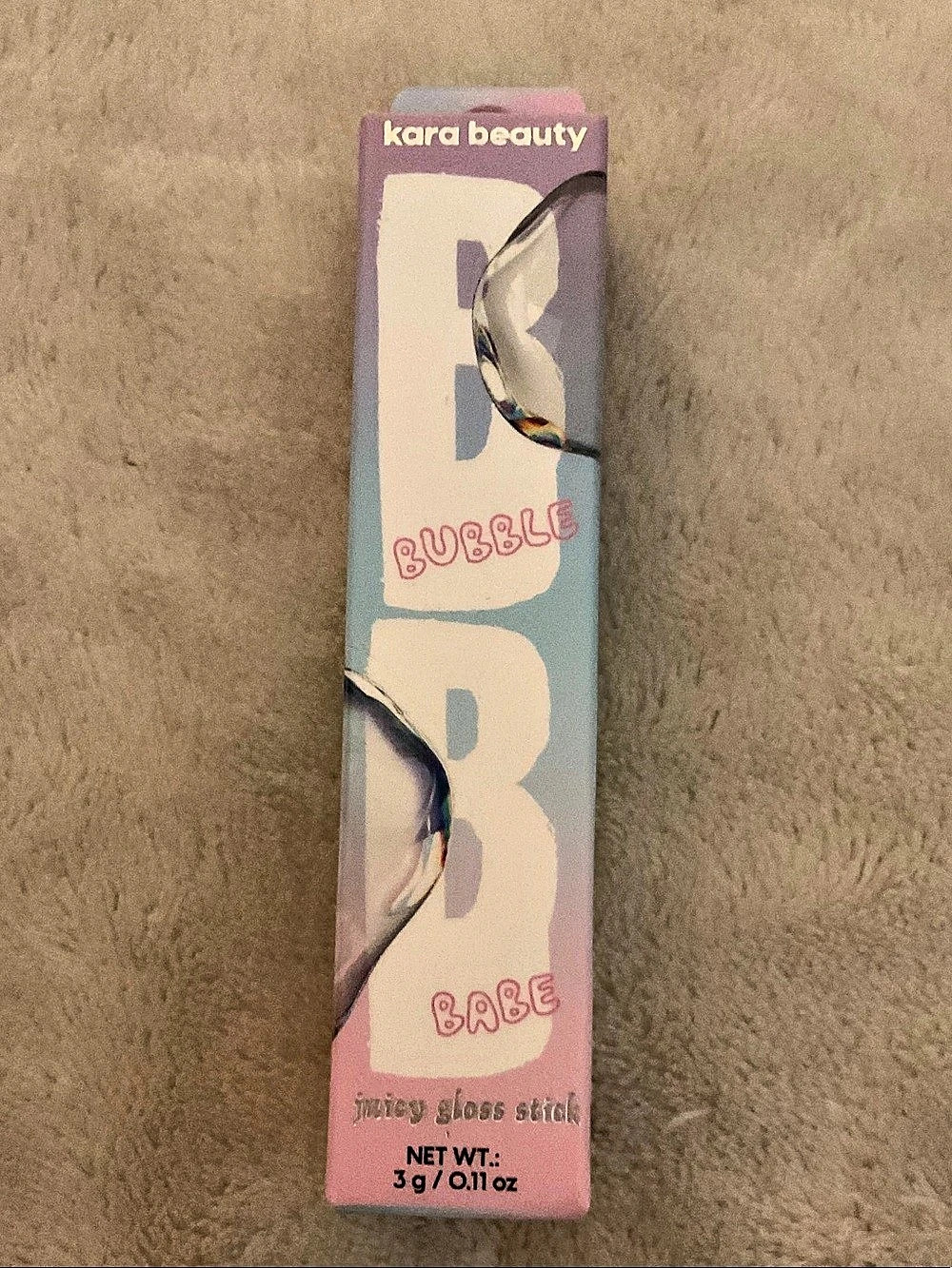 Kara Beauty Bubble Gum Babe Lip Gloss BD10 Pink Blue NWT